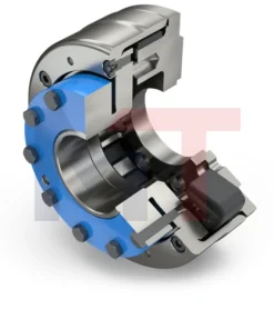 Acoplamiento MMS-HS Reich de alta velocidad instalado, Diseño ligero en aluminio del MULTI MONT SELLA, Cambio fácil del elemento radial en acoplamiento MMS, Vista del acoplamiento elástico libre de mantenimiento Reich